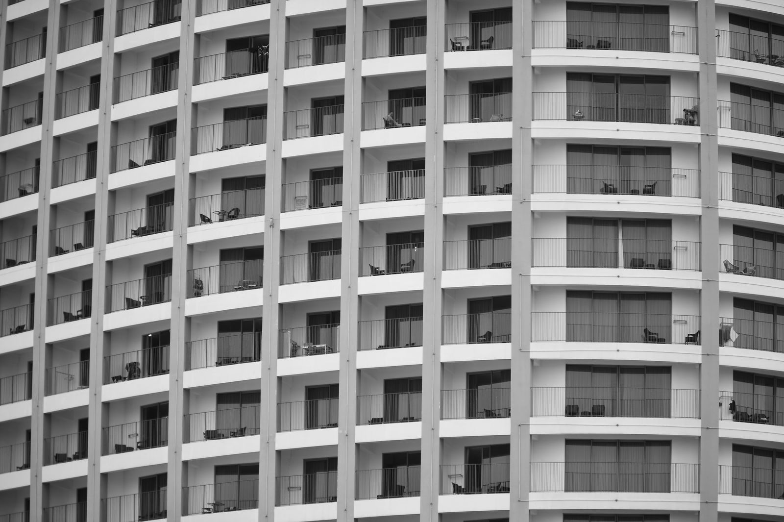 Residential apartment building under management